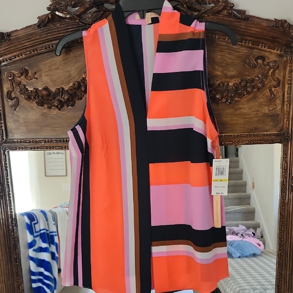Colorful Striped Sleeveless Top